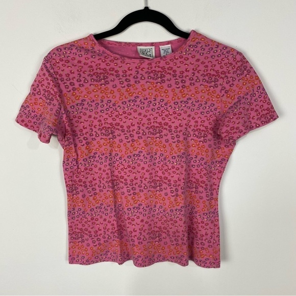 Vintage Micro Floral Baby Tee Y2k trendy summer top - Picture 1 of 3